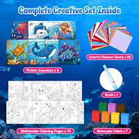 Joycat Kit de Peinture à l'Eau en Plastique pour Enfants, Livre de Coloriage Artistique, Jouets Éducatifs DIY pour l'Apprentissage