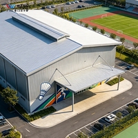 Edificio Deportivo Recreativo de Acero Multicapa, Económico y sin Columnas, con Estructura de Acero