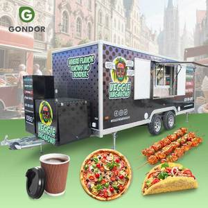 Solar Power Barbecue Drink Food Stall Kiosk Mobile Party Full Car Kitchen Equipped Trailer Truck With - Product Image 1