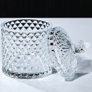 Pote de Doces de Vidro Transparente Estilo Europeu Vintage Criativo, Recipiente Redondo para Armazenamento, Decoração de Casamento, Pote de Doces de Vidro para Sobremesas - Product Image 6