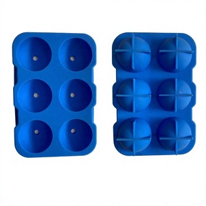 Bola de hielo de 6 agujeros Bandeja de hielo de silicona Moldes Bandeja de hielo de silicona flexible - Product Image 6