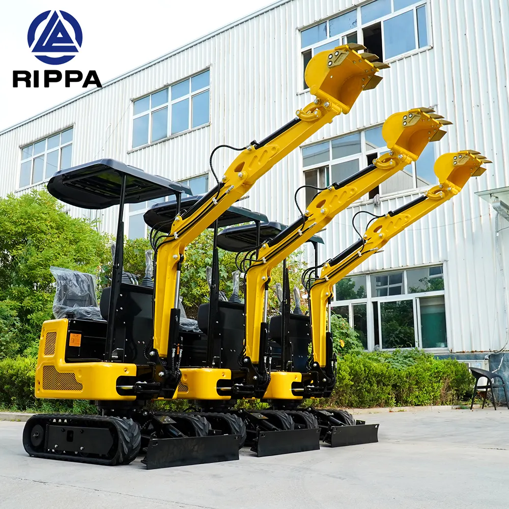 Rippa R319N เครื่องขุดขนาดเล็ก Minibagger เครื่องยนต์ Epa ฟาร์มรถขุดขนาดเล็ก 1 ตันใหม่ตีนตะขาบไมโครขุดรถขุด