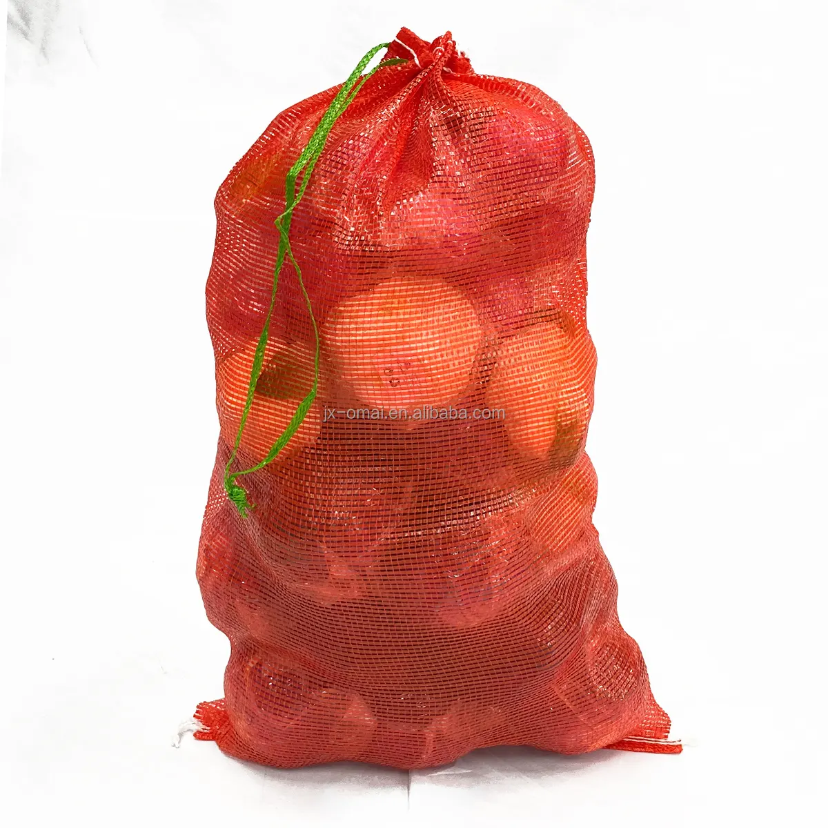 Grosir kentang bawang plastik tas jala leno tubular merah sayuran tas kemasan jaring