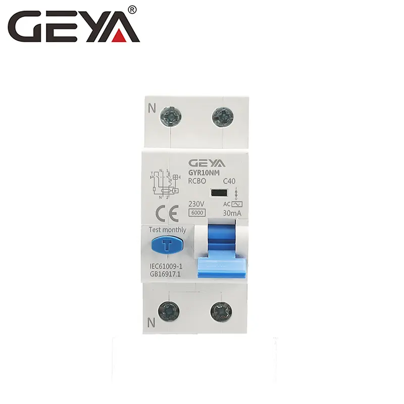 GEYA GYR10 Mini 1P RCBO AC e UN Tipo Compatto MCB/RCD Residua Circuit Breaker con Protezione Da Sovraccarico tipo elettronico RCBO
