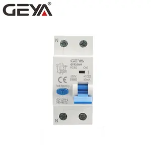 GEYA GYR10 Mini 1P RCBO AC & A Tipe Kompak MCB/RCD Residual Pemutus Sirkuit dengan Perlindungan Overload Tipe Elektronik RCBO