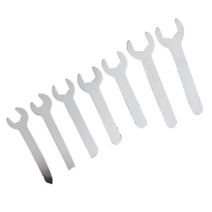 <span class=keywords><strong>Clé</strong></span> à molette <span class=keywords><strong>plate</strong></span> et fine en acier estampé, mini, simple extrémité, 8 mm, 10 mm, pour réparation de meubles - Product Image 1