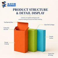 Boîte en carton ondulé de luxe multi-tailles pour l'emballage plat de biscuits et de produits alimentaires, avec impression de motifs, taille personnalisée, pour un rangement pratique en magasin.
