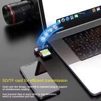 Lector de Tarjetas SD 2 en 1 USB 3.0 2.0, Adaptador de Tarjeta de Memoria TF, Transmisión de Datos de Alta Velocidad de hasta 5 Gbps, Múltiple para PC y Cámara