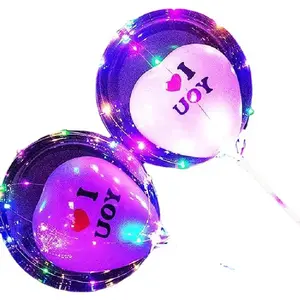 Transparente Ballon leuchtende Globos blinkende leuchtende leuchtende Blase führte Bobo-Luftballons