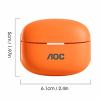 Écouteurs Bluetooth 6.0 TWS portables AOC avec réduction de bruit ANC, écouteurs stéréo sans fil, charge Type-C, cadeau pour la vente en gros