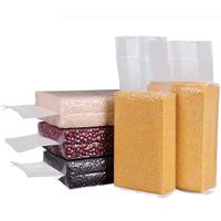 Sac en briquettes de céréales laminé en nylon LDPE 1 kg, carré, résistant à l'humidité, pour emballage flexible sous vide à scellage arrière, épaisseur personnalisée
