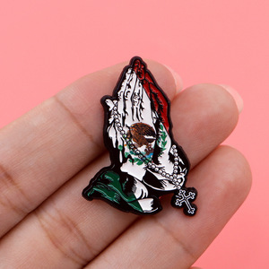 Aigle mexicain broche dessin animé métal Badge créatif anglais lettre bijoux médaille n'ont pas peur le mexicain est ici émail épinglette - Product Image 3