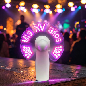 Ventilateur LED portable personnalisé avec <span class=keywords><strong>message</strong></span>, ventilateurs LED programmables pour la publicité, les événements, les cadeaux de <span class=keywords><strong>mariage</strong></span> - Product Image 1