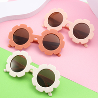 Lunettes de soleil pour enfants, lunettes rondes à fleurs pour filles, lunettes de soleil mignonnes pour bébés, lunettes de soleil colorées pour la plage en plein air