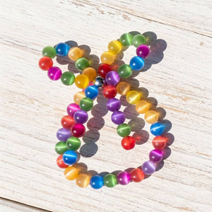 Bracelet Bohème <span class=keywords><strong>Arc</strong></span>-<span class=keywords><strong>en</strong></span>-<span class=keywords><strong>ciel</strong></span> Réactif aux UV pour Femme, Perles <span class=keywords><strong>en</strong></span> Résine 8mm, Bijou Changeant <span class=keywords><strong>de</strong></span> Couleur, Cadeau d'Été - Product Image 1