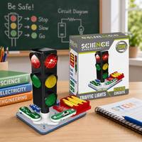 Kit de Circuitos de Semáforos, Juego de Experimentos Científicos Electrónicos DIY, Juguete Educativo STEM para Niños, Regalo