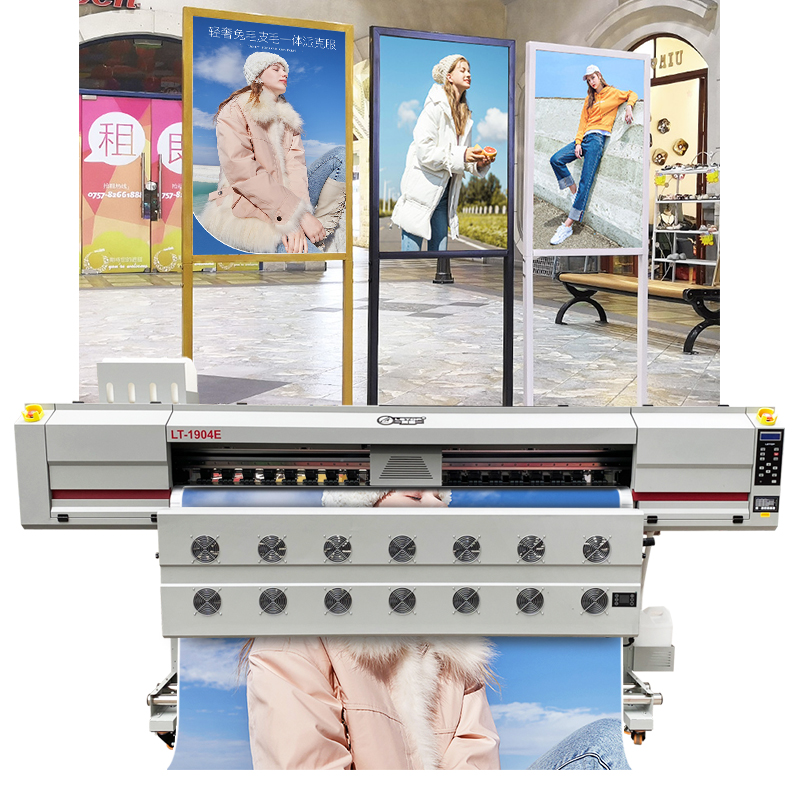 LETOP 1.6M 1.9M I3200 4 Heads Wide Format Eco Solvent Heavy Inkjet Printers Professional Stickers Digital Printing Machine
