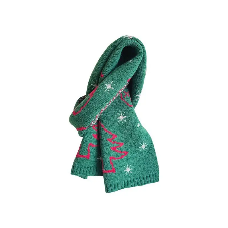 Mode tricoté tissé souvenir Jacquard Logo décoratif pour animaux de compagnie Logo personnalisé écharpe de Noël