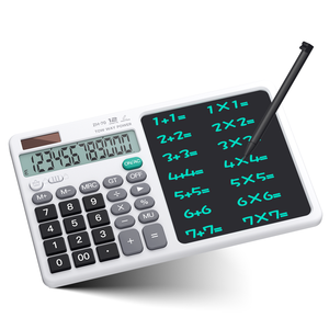 Dessin intelligent <span class=keywords><strong>Calculatrice</strong></span> scientifique à 12 chiffres Bloc-notes LCD Outil scolaire de bureau d'usine pour les promotions Bouton à piles - Product Image 1