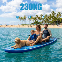 TIDETREK 350*89*15cm Planche à pagaie gonflable unisexe à 3 ailerons, Subs Supboard, planche de surf ISUP ultra large, idéale pour les débutants