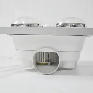 SDIAO Hot Sale Factory Direct 12 Inck Square Bathroom Heater Plastic Silent Bathroom Exhaust Fan With Led Light Bathroom Heater