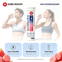 Comprimés effervescents électrolytiques à marque privée OEM, 15 unités, saveur citron, hydratation rapide, nutrition sportive, récupération énergétique, personnalisable