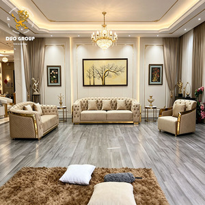 Sofás de Salón de Lujo, 1+2+3 Plazas, Tapizados en Terciopelo, Estilo Chesterfield, Juego de Sofás Seccionales Modernos para Sala de Estar - Product Image 2