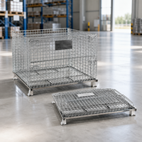 Conteneur en fil métallique pliable, alternative économique aux emballages jetables, conteneur en fil métallique durable pour l'agriculture, conteneur en fil métallique pour palettes