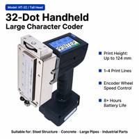 Impresora de inyección de tinta portátil Android de matriz de puntos DOD de 32 puntos (62-124 mm) para placa de acero, tubería, hormigón, cartón, viga, fecha y código de lote