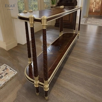 Table console classique en bois massif pour le rangement de l'entrée et du salon