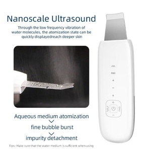Portable Sonic Skin Scrubber Spatula Blackhead Remover <b>Pore</b> <b>Cleaner</b> Face Scraper - Product Image 4
