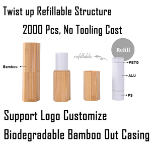 Premium Flat Slant Bullet Angled Hexagon Lipbalm <strong>Lip</strong> Butter Honey <strong>Balm</strong> Lipstick Tubing Packages for Makeup <strong>UK</strong> South Africa - Product Image 2