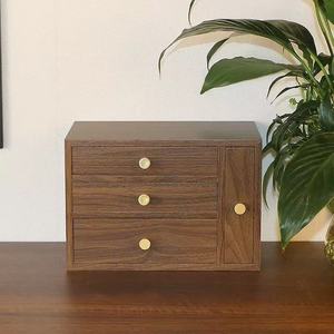 <b>Wooden</b> Jewelry Box Desktop Multi Drawer Storage Organizer With Hooks For Categorizing And Storing Jewelry 18L Rectangle <b>Solid</b> - Product Image 5