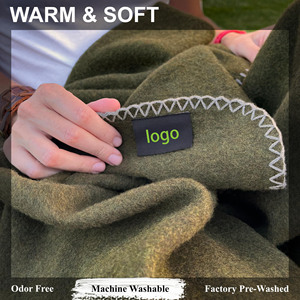 Custom Camping <b>Blanket</b> 100% Virgin Wool <b>Blanket</b> 90" x 66" Hunting Gear - Product Image 4