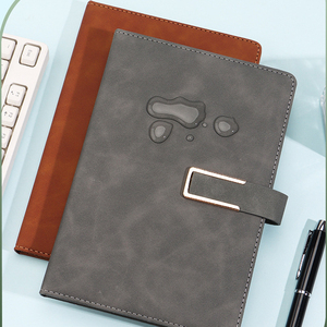 2026 Custom Logo A5 B5 <strong>A4</strong> Black Leather Hardcover Journal Luxury Manifestation <strong>Diary</strong> for Business School Gift - Product Image 3