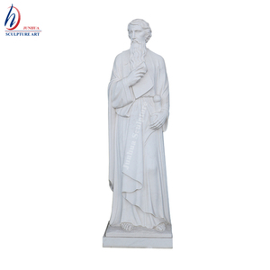Vida tamaño tallada a mano de mármol blanco estatua del Sagrado Corazón de Jesús para la Iglesia. - Product Image 3