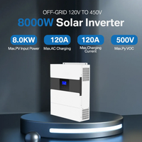 Convertisseur solaire hybride SRNE 5 kW triphasé, sortie 240 V AC, protection IP54, communication CAN, conversion de puissance 50/60 Hz