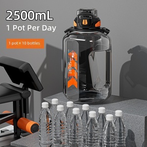 BORGE Customized 1700ml/2500ml <strong>Large</strong> Capacity BPA-Free Eco-Friendly Sport <strong>Water</strong> <strong>Bottle</strong> with Straw for Gym and Camping - Product Image 4