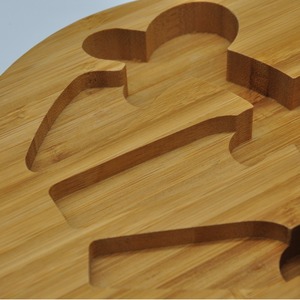 Chobi Family Bamboo <b>Cheese</b> Board <b>Set</b> 20x20x3.2cm Rotating Serving Tray For <b>Cheese</b> Steak Pizza Baking Cake Cutlery - Product Image 1