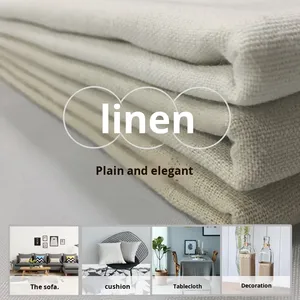 <span class=keywords><strong>Tela</strong></span> de estilo de lino, <span class=keywords><strong>tela</strong></span> de punto de Color sólido liso <span class=keywords><strong>para</strong></span> cortinas, manteles, sofá, <span class=keywords><strong>tela</strong></span> decorativa - Product Image 2