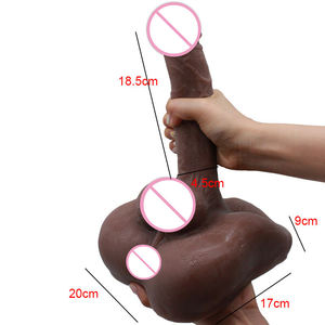 Poupée sexuelle réaliste en 3D, torse masculin noir, pénis long, demi-corps, avec gros dildo, jouets sexuels pour hommes, femmes, gays, produits pour adultes - Product Image 3