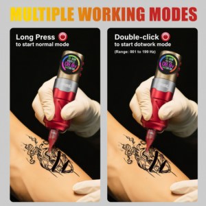 2025 stylo de <span class=keywords><strong>tatouage</strong></span> sans fil 2000mAh batterie affichage LED 3.5mm course tension réglable cartouche en aluminium <span class=keywords><strong>Machine</strong></span> à tatouer - Product Image 6