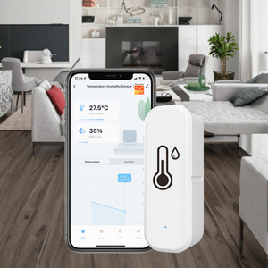Tuya Wifi Thông Minh Trong Nhà Ẩm Kế Nhiệt Kế Nhiệt Độ Độ Ẩm Cảm Biến Bằng Giọng Nói Báo Động Tương Thích Alexa Google Nhà Thông Minh - Product Image 2