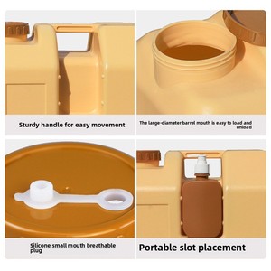 ถังเก็บน้ำพลาสติกเกรดอาหารขนาด 20 ลิตร เป็นมิตรกับสิ่งแวดล้อม พร้อมก๊อกน้ำ<span class=keywords><strong>ดื่ม</strong></span> พกพาสะดวก รับน้ำหนักได้ 30 กก. สำหรับตั้งแคมป์กลางแจ้งและใน<span class=keywords><strong>รถ</strong></span>ยนต์ - Product Image 2