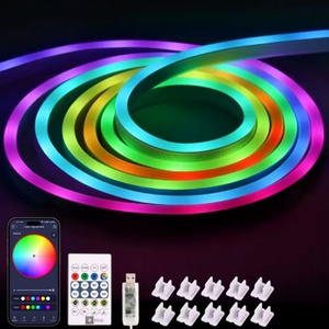 ไฟนีออน LED แบบแถบ 5V USB IC-RGB ควบคุมผ่านแอพ DIY ซิงค์เพลง กันน้ำ สีสันสวยงาม พร้อมรีโมทคอนโทรล - Product Image 1