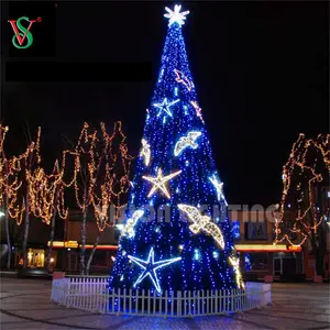 25ft 30ft חג המולד עץ ענק חיצוני אור עד טינסל זר עץ חג המולד