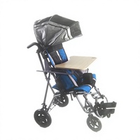 Poussette rose pour enfants avec pare-soleil, fauteuil roulant manuel confortable en acier, certifié CE, réadaptation, capacité 50 kg, durable