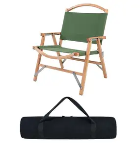공장 판매 휴대용 접는 캠핑 의자 나무 야외 비치 의자 캠핑, 낚시, 피크닉에 적합