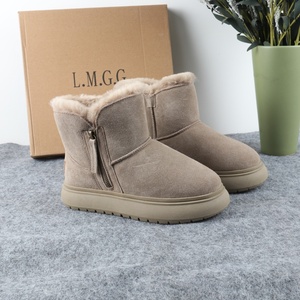 <span class=keywords><strong>Bottes</strong></span> de neige à glissière latérale pour femmes <span class=keywords><strong>bottes</strong></span> de neige doublées de fausse fourrure à la mode femmes Uggs - Product Image 4
