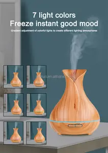 2022 Ätherisches Öl Aroma Diffusor Holz Ultraschall Cool Mist Smart Luftbe feuchter mit Wifi App gesteuert